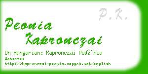 peonia kapronczai business card